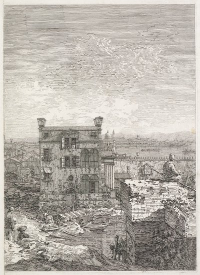 Vues : Une maison entourée de six colonnes - Antonio Canaletto