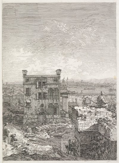 Vues : Une maison entourée de six colonnes, 1735-1746 - Giovanni Antonio Canal