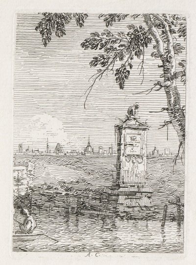 Le petit monument sous un arbre - Giovanni Antonio Canal