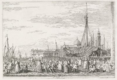 Vues : Le marché sur le Molo - Antonio Canaletto