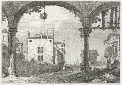 Vues : Le portique avec la lanterne - Antonio Canaletto