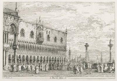 Vues : La Pierre de Proclamation à Venise - Antonio Canaletto