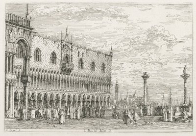 Vues : La Pierre de Proclamation à Venise, 1735-1746 - Giovanni Antonio Canal