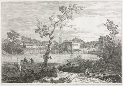 Vues : Vue de Burano, une ville sur une île de la lagune vénitienne - Giovanni Antonio Canal