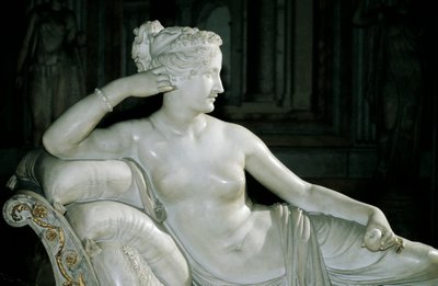 Paolina Borghese en Vénus Victrix, marbre blanc - Antonio Canova