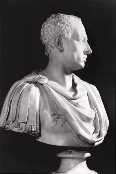 Buste portrait de François Ier (1708-65), empereur du Saint-Empire romain (marbre) - Antonio Canova