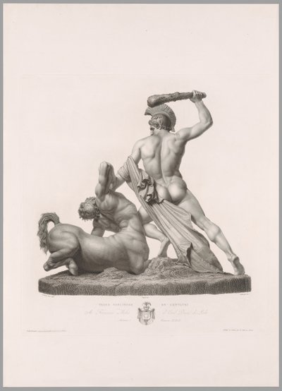 Thésée et Centaure, vue de dos, de l
