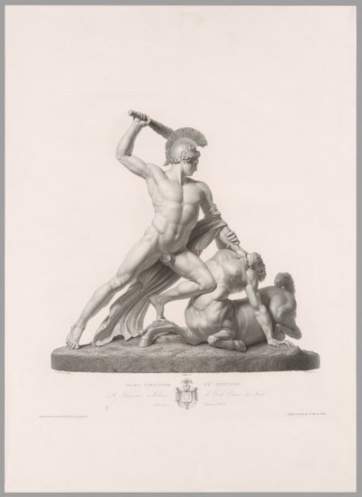 Thésée et Centaure, vue de face, de l