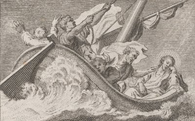 Christ sur un bateau avec des pêcheurs, vers 1760-93 - Antonio Capellan