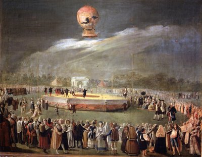 Ascension en ballon dans les jardins d