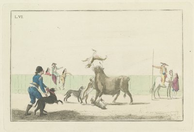 Planche VI, de la série Colección de las principales suertes de una corrida de toros (Collection des principales actions dans une corrida) - Antonio Carnicero