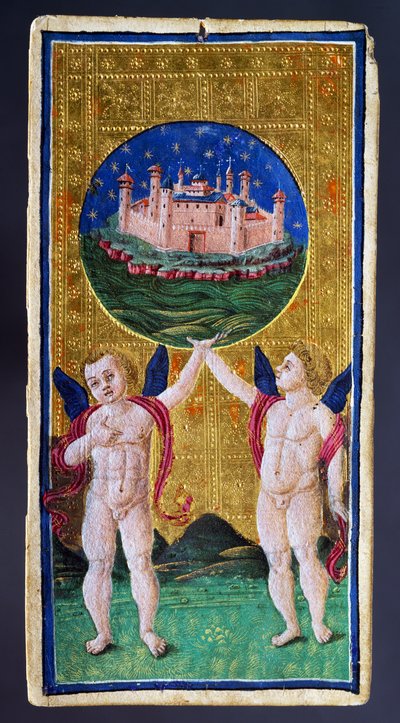 Carte de tarot représentant le Monde - Antonio Cicognara
