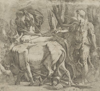 Cadmus labourant le champ où il a semé les dents du dragon - Antonio Fantuzzi