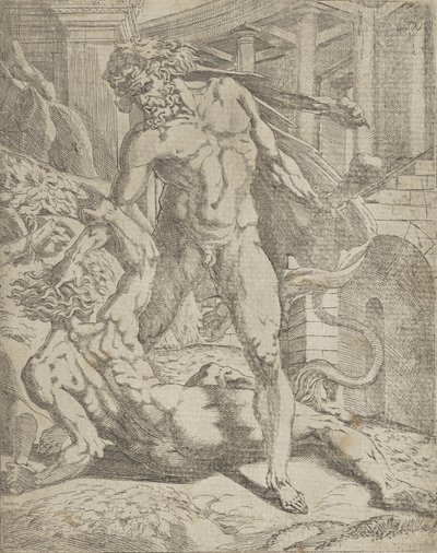 Hercule et Cacus, 1540-45 - Antonio Fantuzzi