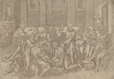 Jésus lavant les pieds des disciples - Antonio Fantuzzi