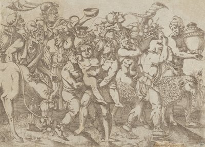 Silenus porté, 1543 - Antonio Fantuzzi