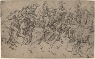 Cavaliers portant des arcs et des javelots - Antonio Fantuzzi after Giulio Romano