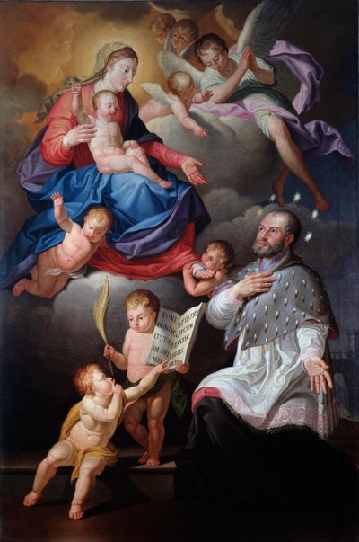 Saint Jean de Népomucène avec la Vierge et l