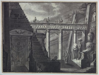 Décor de scène, cour d