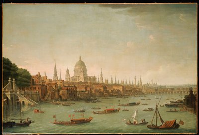 Vue panoramique de la ville de Londres depuis la Tamise près de la porte d