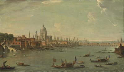 Quatre vues de Londres : La Tamise vers Saint-Paul - Antonio Joli