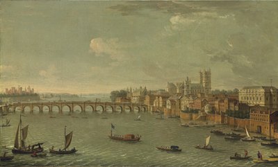 Quatre vues de Londres : La Tamise en direction de Westminster - Antonio Joli