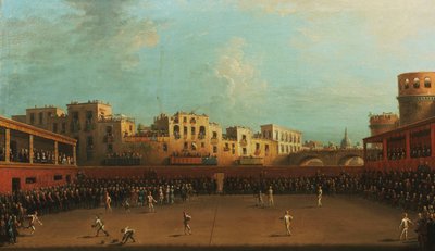 Le roi Ferdinand IV et la reine Caroline de Naples assistant à un jeu de Palla a Bracciale - Antonio Joli