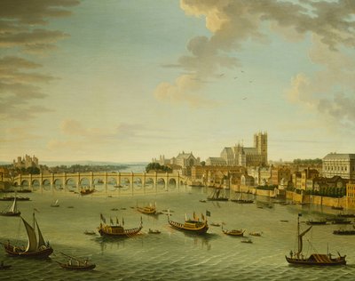 La Tamise depuis la terrasse de Somerset House en direction de Westminster - Antonio Joli