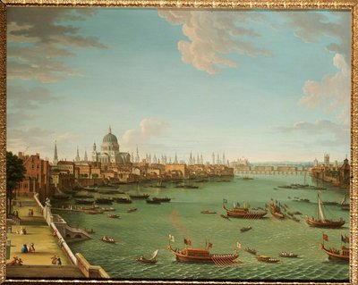 La Tamise depuis la Terrasse de Somerset House, vers la Ville, vers 1745 - Antonio Joli