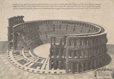 Amphithéâtre de Vérone, délinéation diligente et précise - Antonio Lafreri