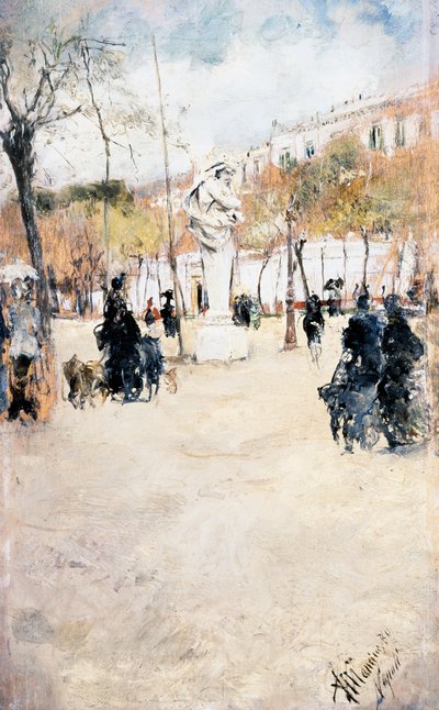 Jardins de la Villa Reale à Naples - Antonio Mancini