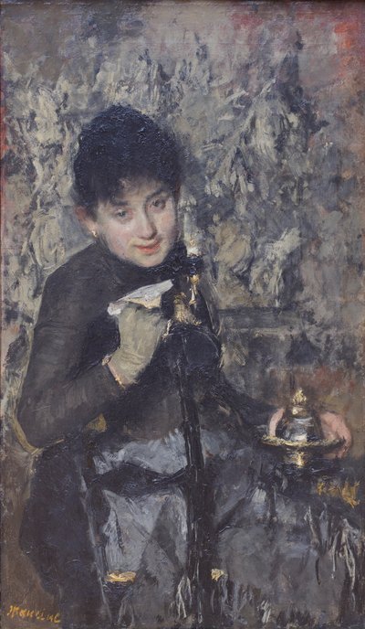 Femme avec encrier, vers 1875 - Antonio Mancini