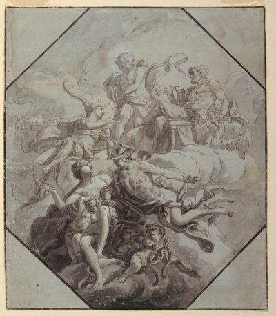 Conception pour une peinture de plafond sur le thème de l