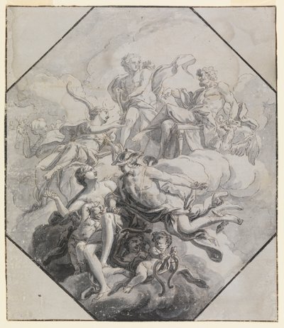 Conception pour une peinture de plafond sur le thème de l