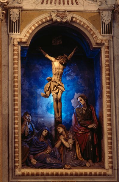 Crucifixion, par Anton Maria Maragliano (1664-1739), chapelle du Crucifix, Sanctuaire de Notre-Dame d