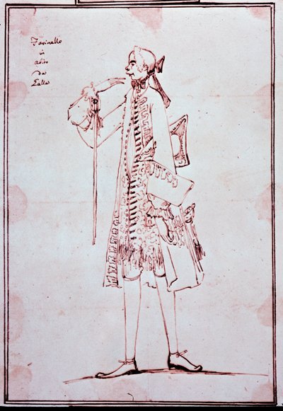 Portrait de Carlo Broschi dit Farinelli (1705-1782) castrat italien - Antonio Maria Zanetti