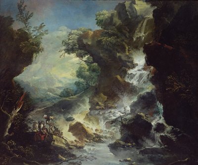 Paysage avec cascade, c.1700-07 - Antonio Marini