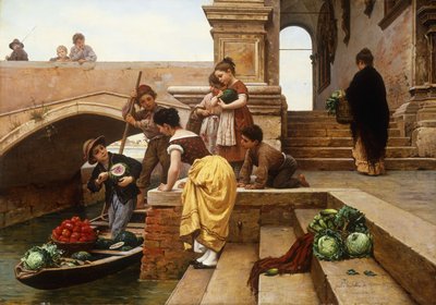 Jeunes vendeurs vénitiens - Antonio Ermolao Paoletti