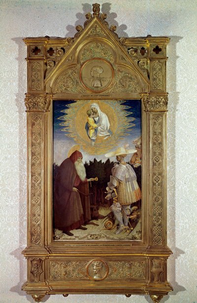Apparition de la Vierge à Saint Antoine Abbé (Saint Antoine le Grand (250/251-356) (ou Saint Antoine l