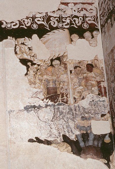 Chevaliers de la Table Ronde en quête du Saint Graal, sinopie et fresque (détail) - Antonio Pisanello