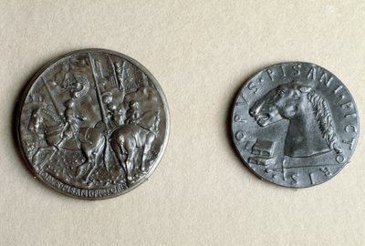 Médaille de Francesco Sforza, seigneur de Crémone, à cheval (bronze) - Antonio Pisanello