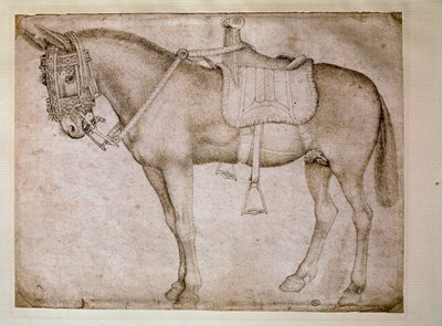 Harnais de mule. Dessin par Antonio Pisano dit il Pisanello (1380-1455) - Antonio Pisanello
