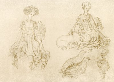 Femmes avec faucon et lévrier - Antonio Pisanello