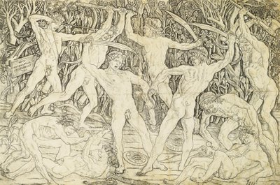 Nus en combat (gravure) - Antonio Pollaiuolo