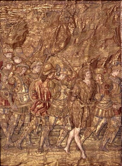 Saint Jean-Baptiste emmené en prison, tapisserie représentant des scènes de la vie du saint - Antonio Pollaiuolo