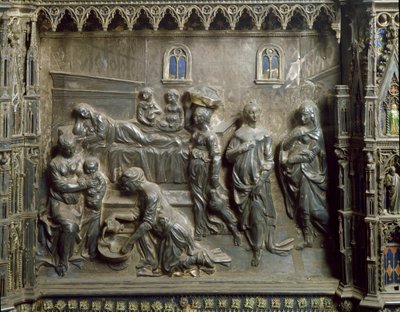 La naissance de Jean-Baptiste. Relief en argent - Antonio Pollaiuolo