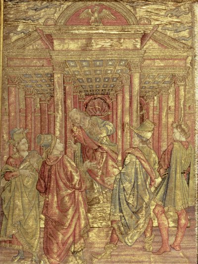 Zacharie quittant le Temple, tapisserie représentant des scènes de la vie de Saint Jean-Baptiste - Antonio Pollaiuolo