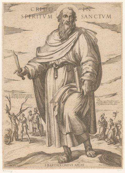 Saint Barthélemy Credo in spiritum sanctum (Christ, Marie et les apôtres) - Antonio Tempesta