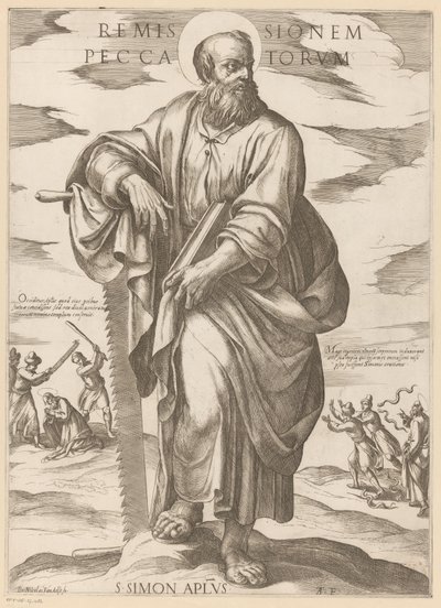 Saint Simon (Christ, Marie et les apôtres) - Antonio Tempesta