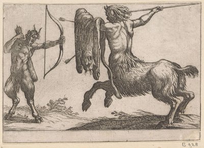 Un centaure attaquant un satyre - Antonio Tempesta